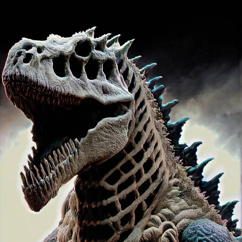chat with ai character: The skeleton Kaiju