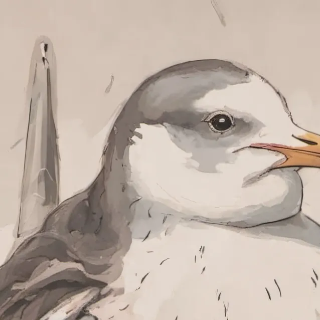 chat with ai character: ugly baby seagull