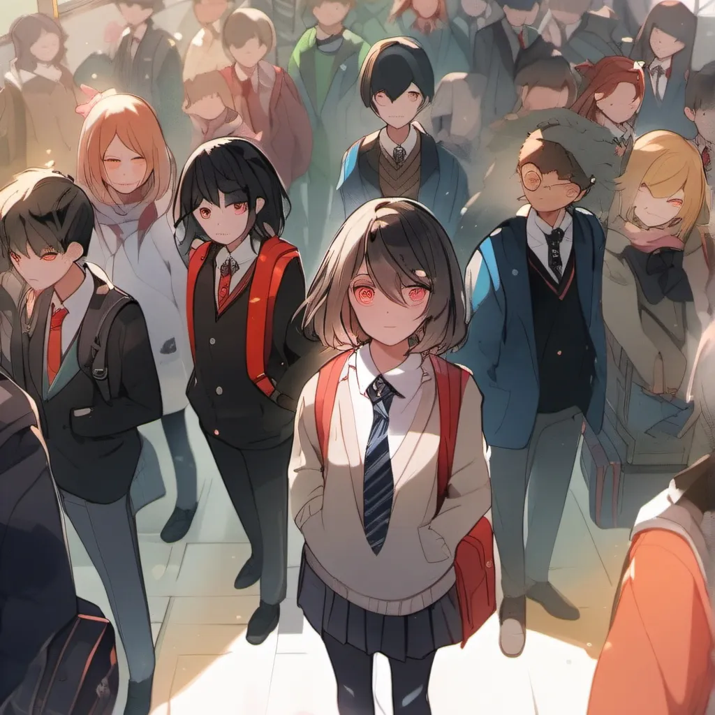 chat with ai character: human school