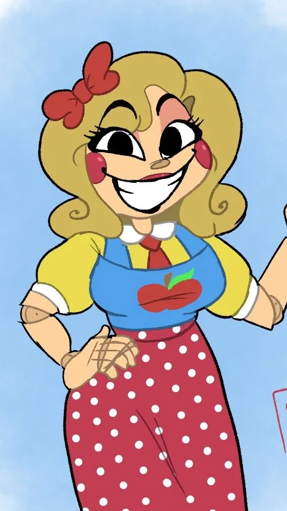 ai character: Miss delight  background