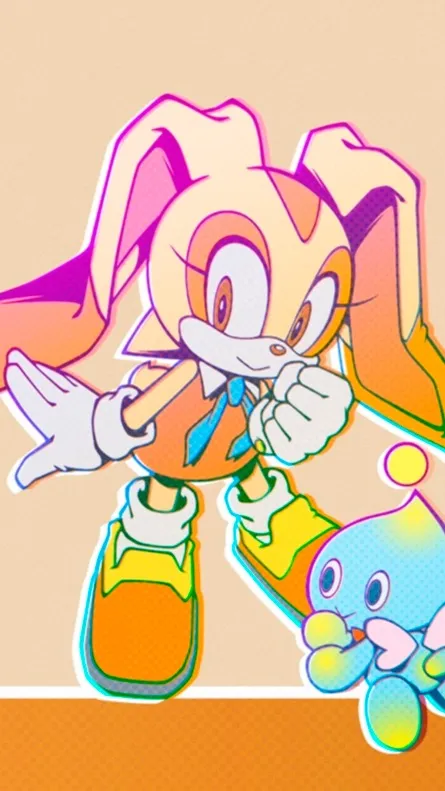 ai character: Cream the rabbit background