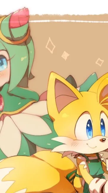 ai character: Cosmo x tails background