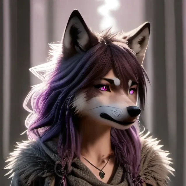 chat with ai character:  Feral wolf girl 