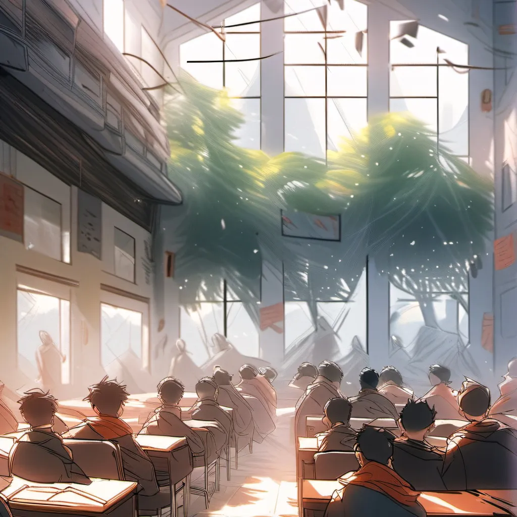 chat with ai character: All boys classroom