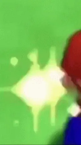 ai character: Mario with a gun background