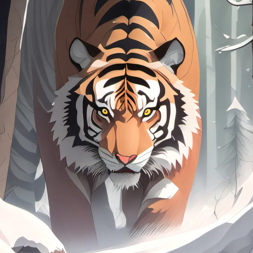 chat with ai character: a tiger