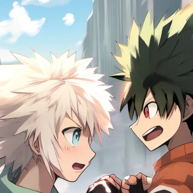 chat with ai character: bakugo and mina