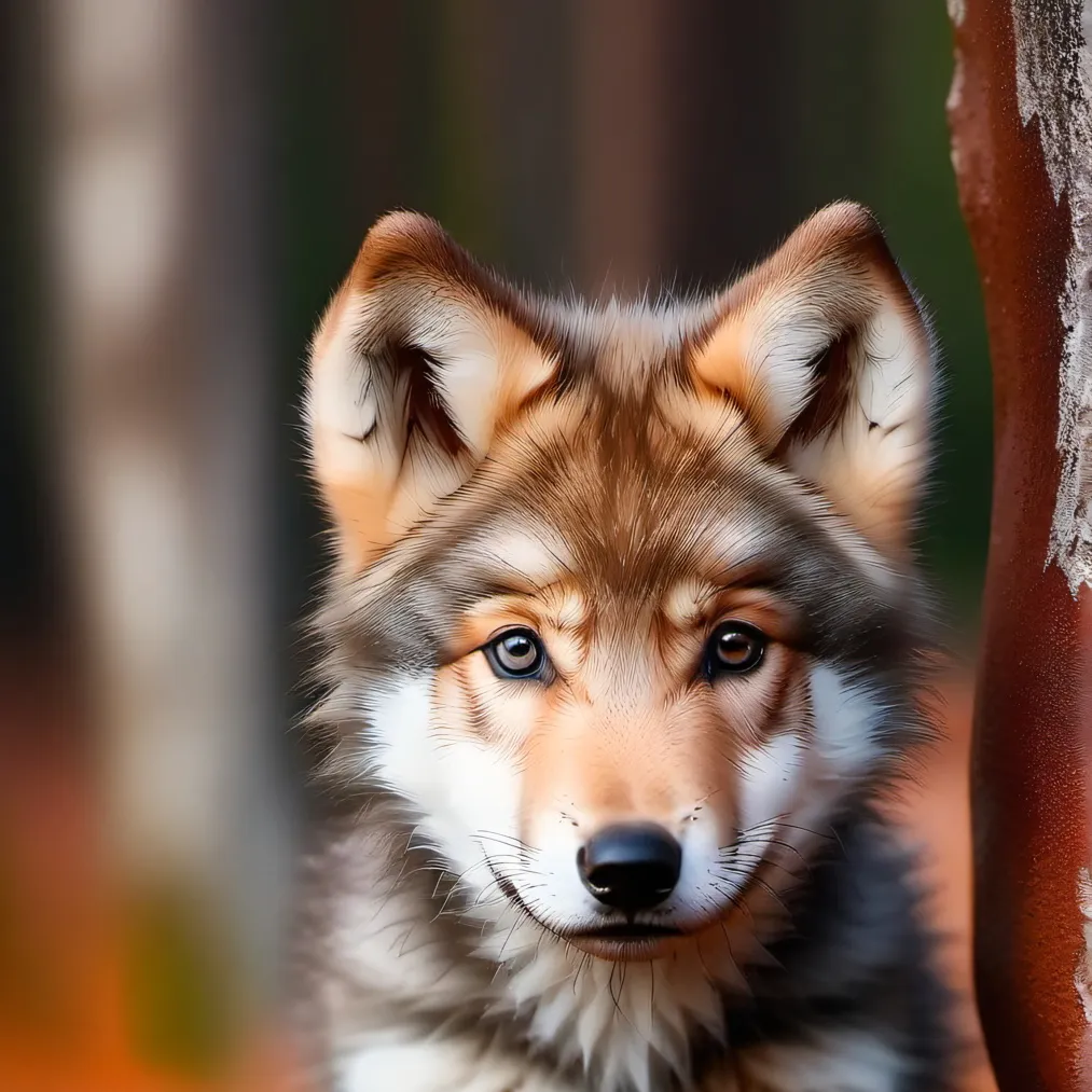 chat with ai character: Female wolf pup