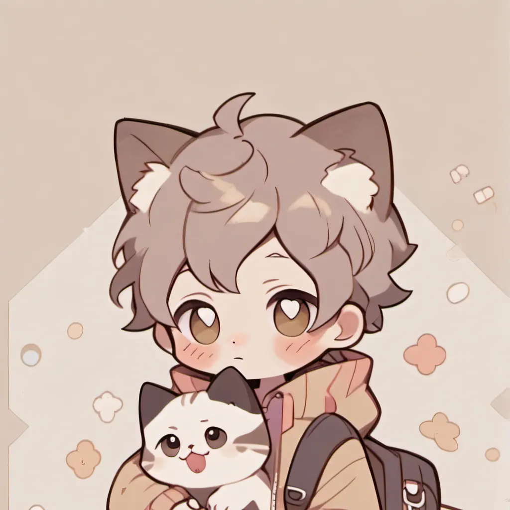 chat with ai character: Kid with cat