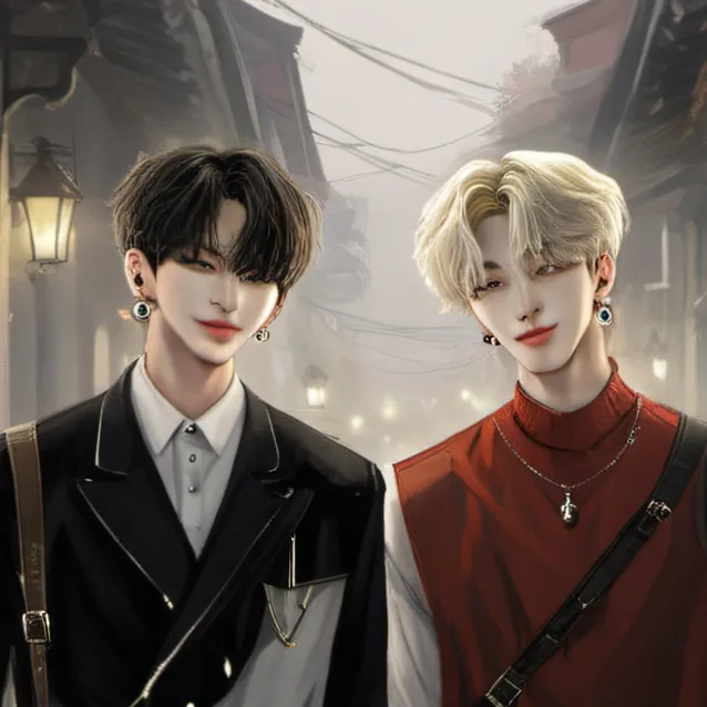 chat with ai character: hyunjin and felix 