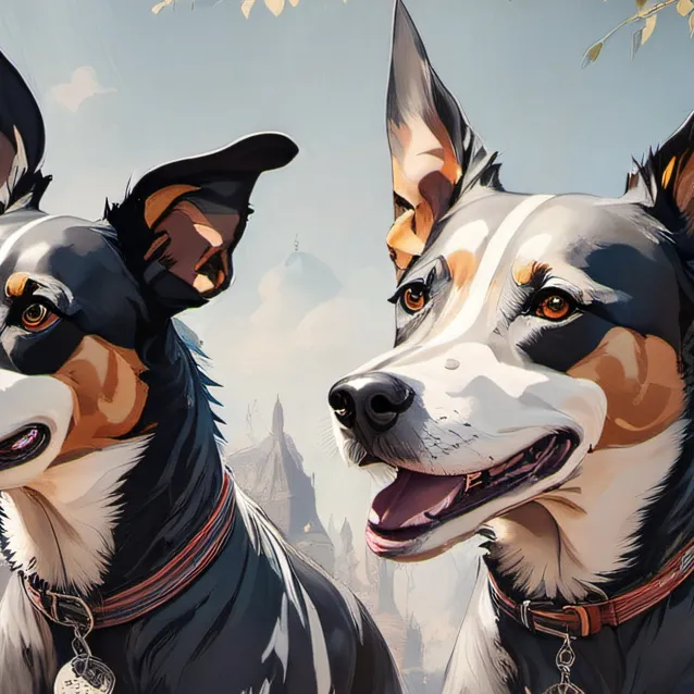 chat with ai character: Hungry pups(5-)