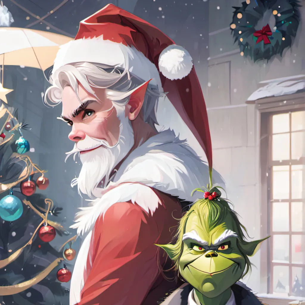 chat with ai character: Santa + The Grinch