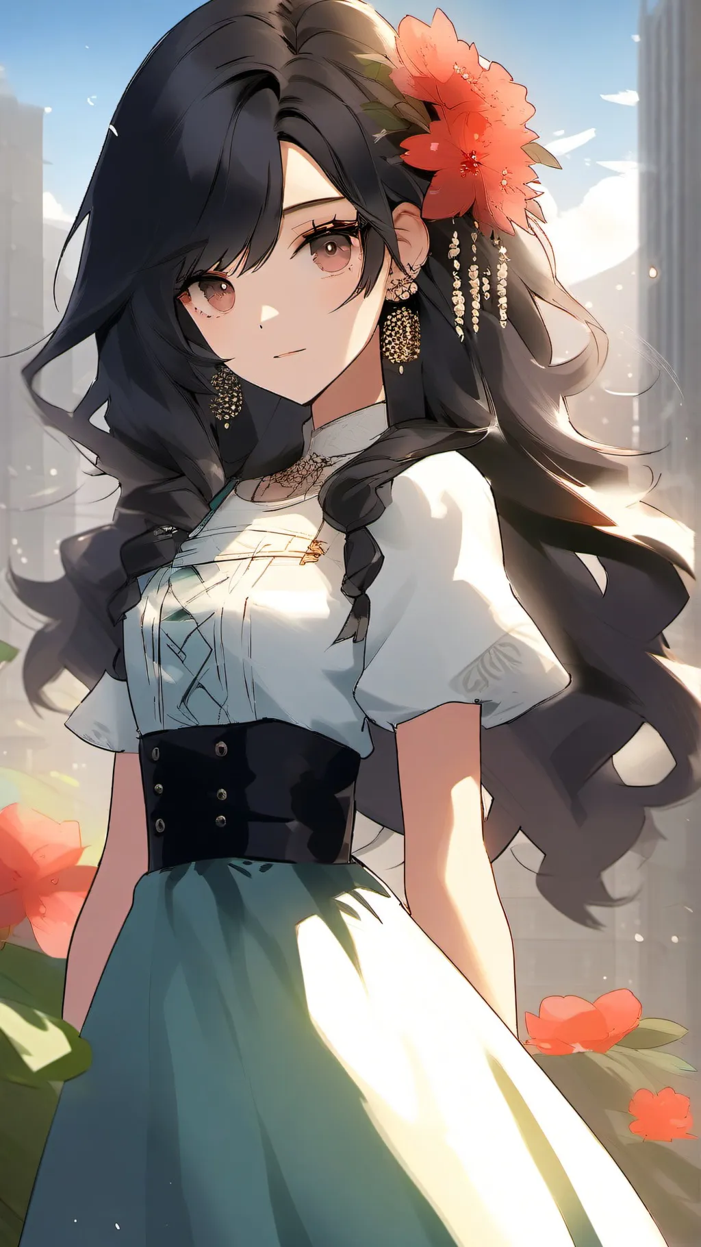 ai character: drawing(AI redid) background