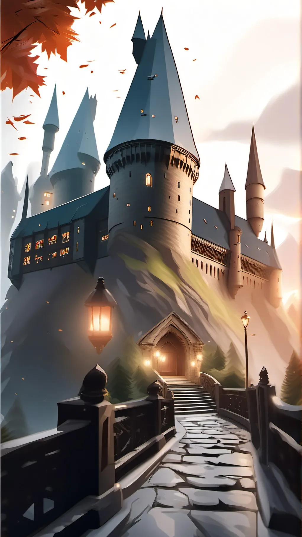 ai character: Hogwarts  background