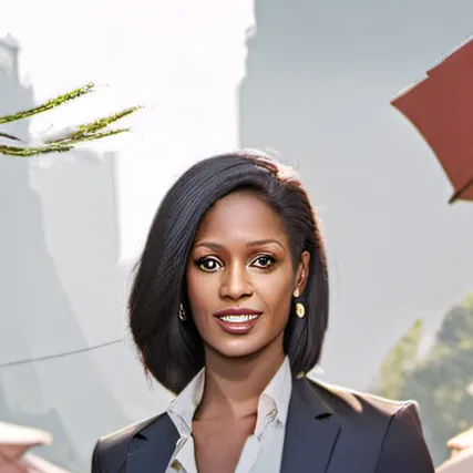 chat with ai character: A news lady