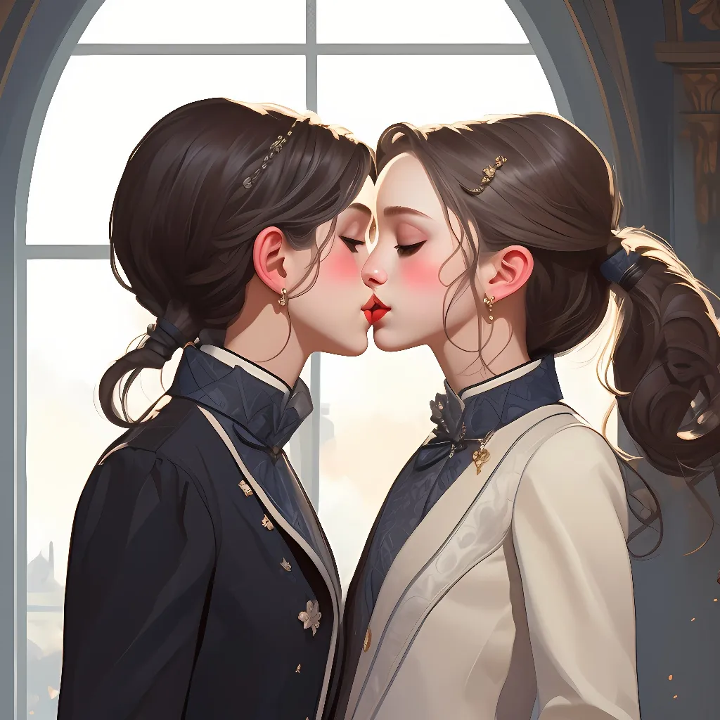 chat with ai character: Girls kissing