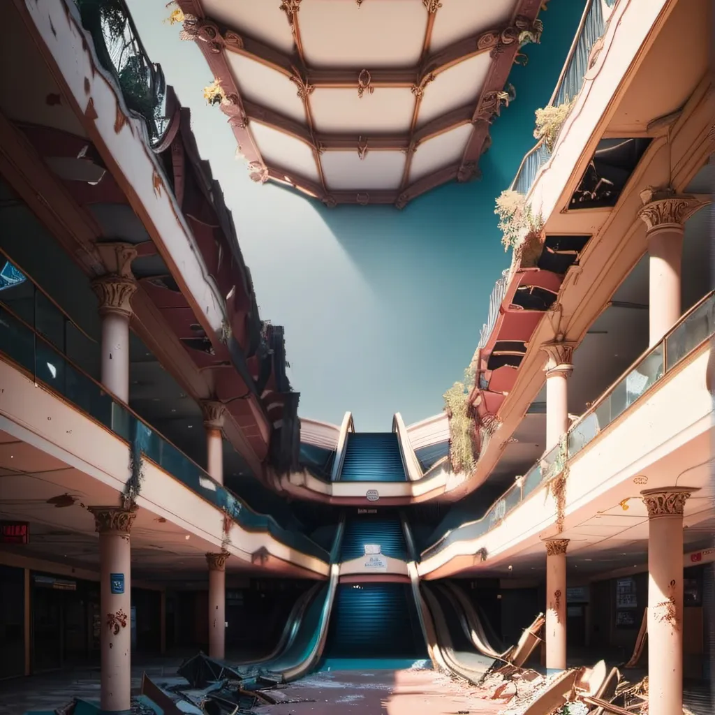 chat with ai character: abandoned mall