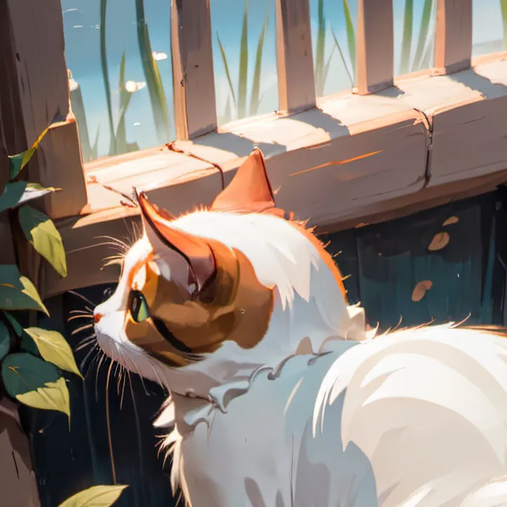 chat with ai character: A calico cat
