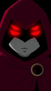 ai character: red raven background