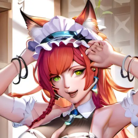 chat with ai character: UWU kitten maid 