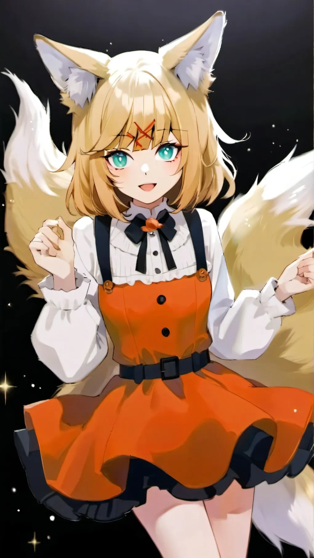 ai character: Emerald background