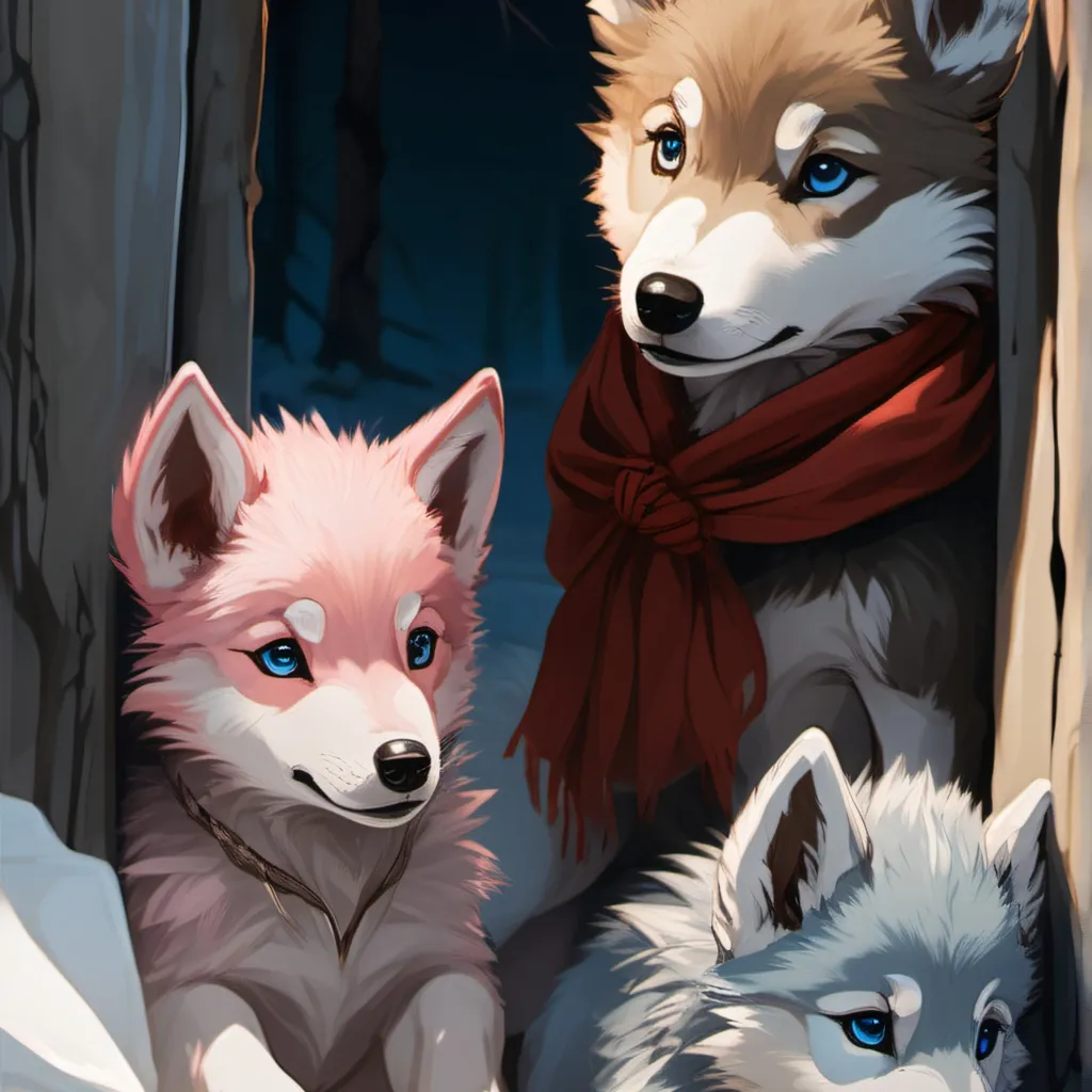chat with ai character: your wolf pups