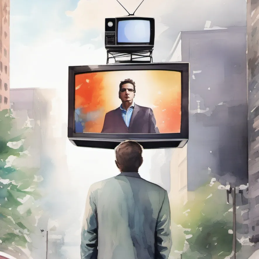 chat with ai character: tv man