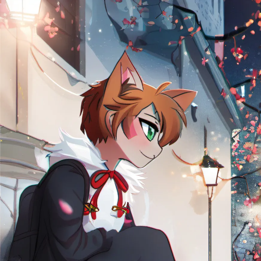 chat with ai character: Orange cat girl