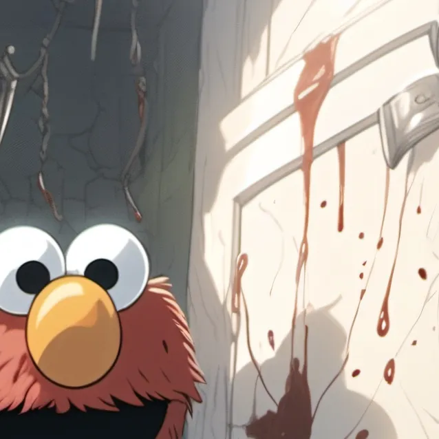 chat with ai character: killer elmo