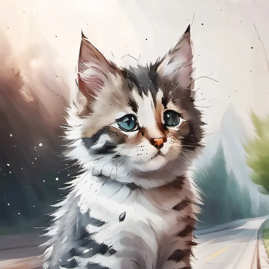 chat with ai character: Stray Cute kitten