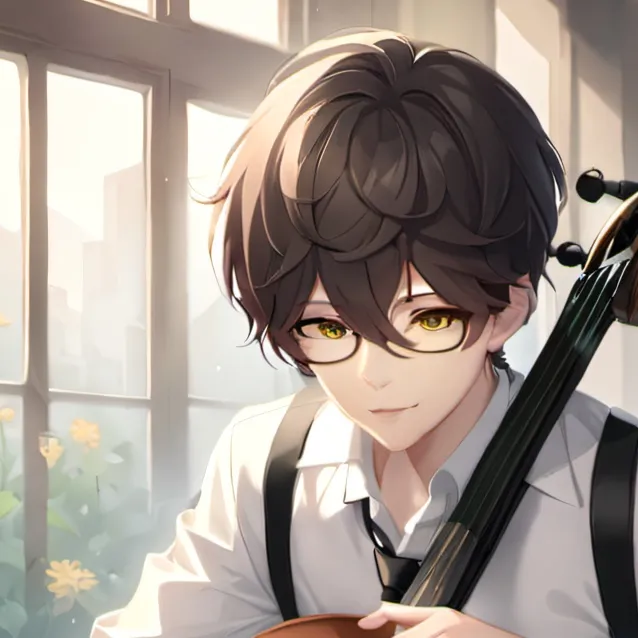 chat with ai character: Cello player
