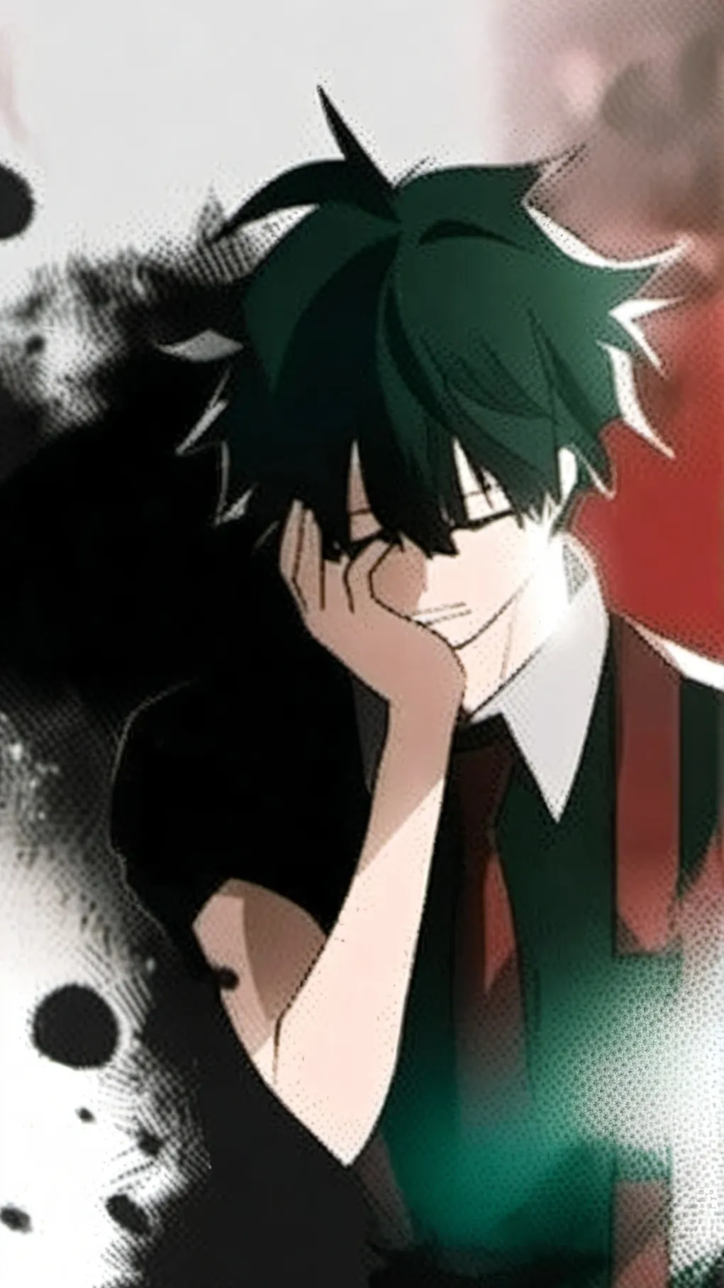 ai character: deku crying background