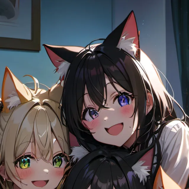 chat with ai character: group of cat girls