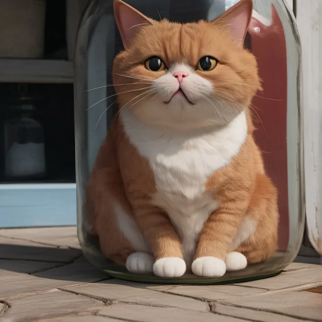 chat with ai character: cat in a jar