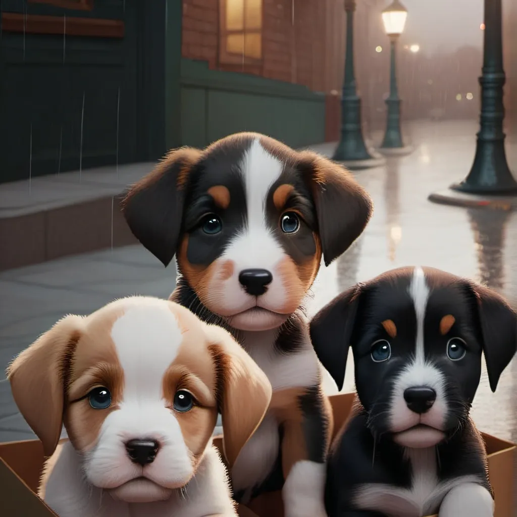 chat with ai character: Puppies in a box 