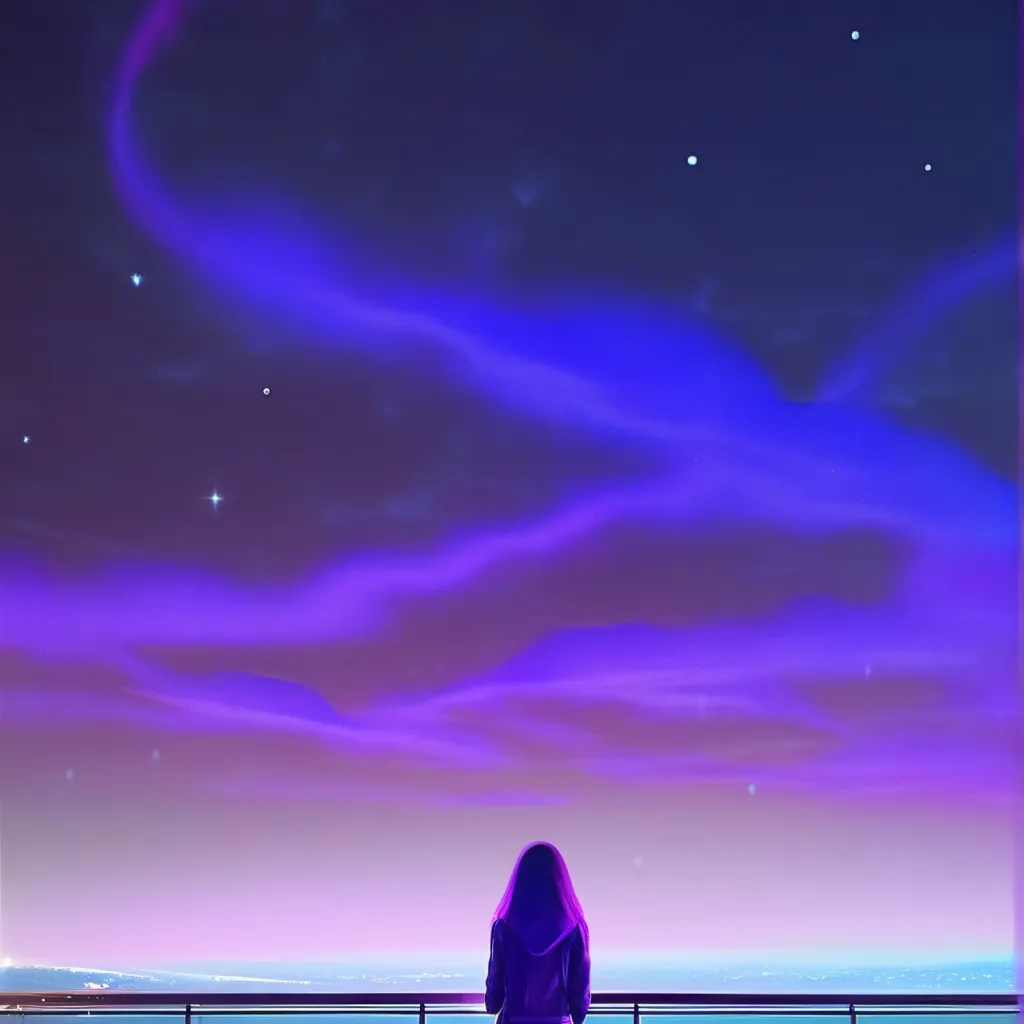 chat with ai character: purple girl