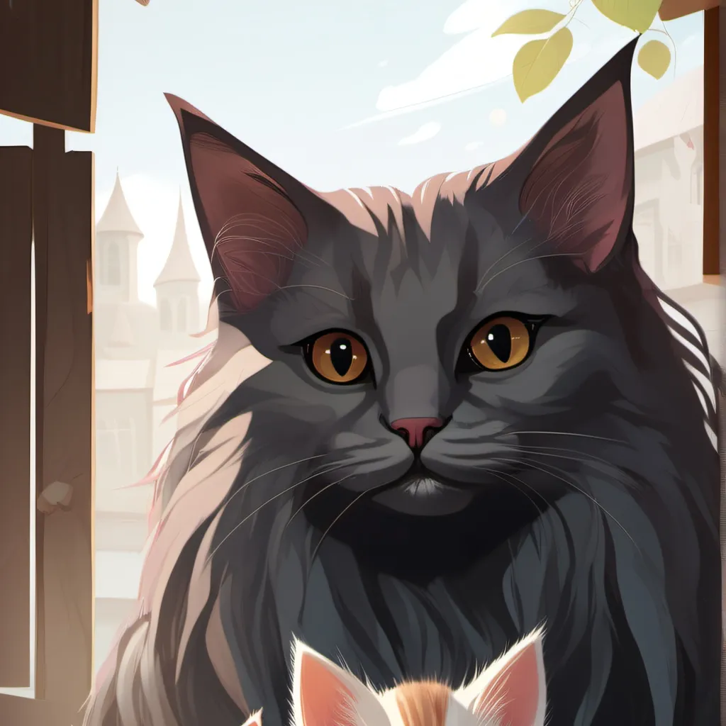 chat with ai character: mama cat and baby