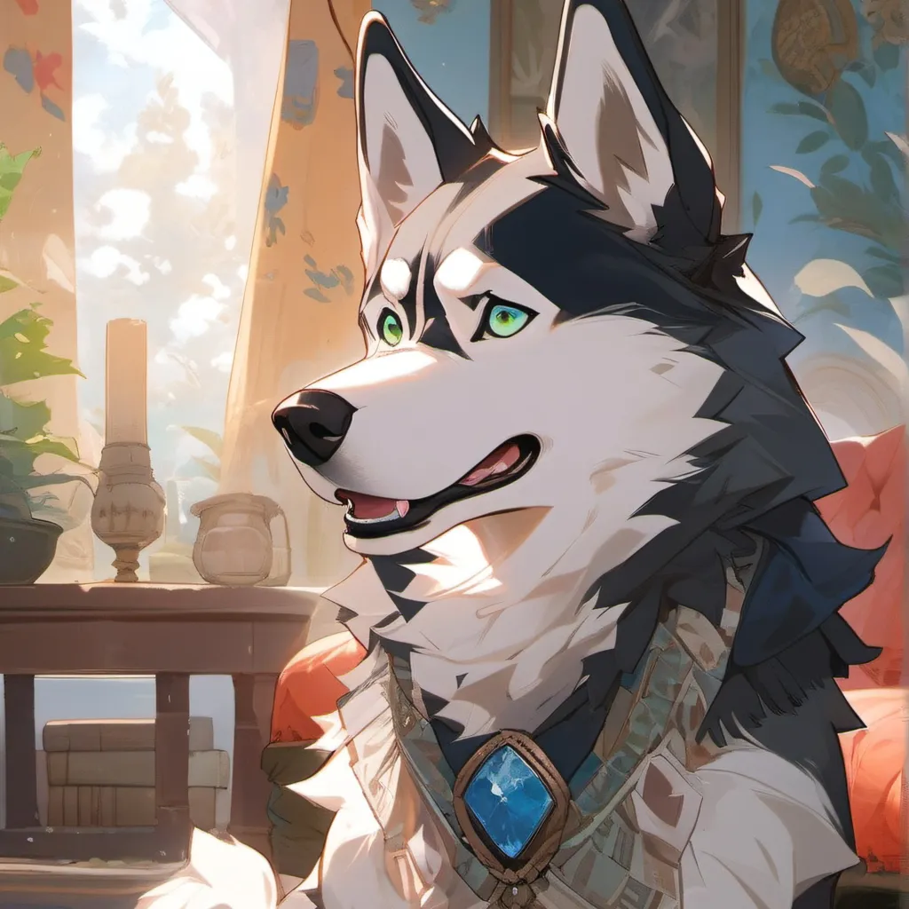 chat with ai character: magical husky