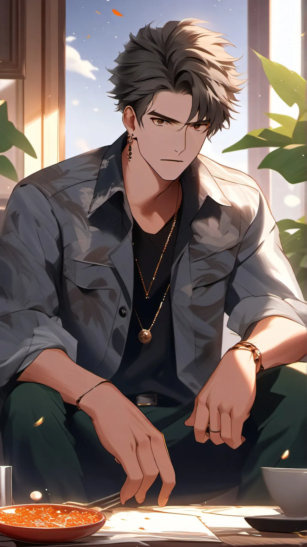 ai character: MAD DAD background