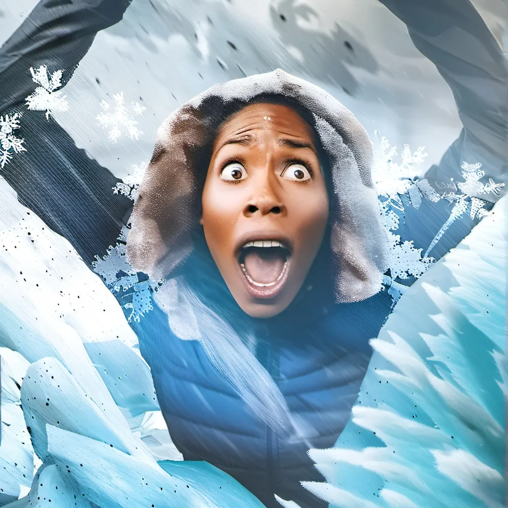 chat with ai character: frozen woman