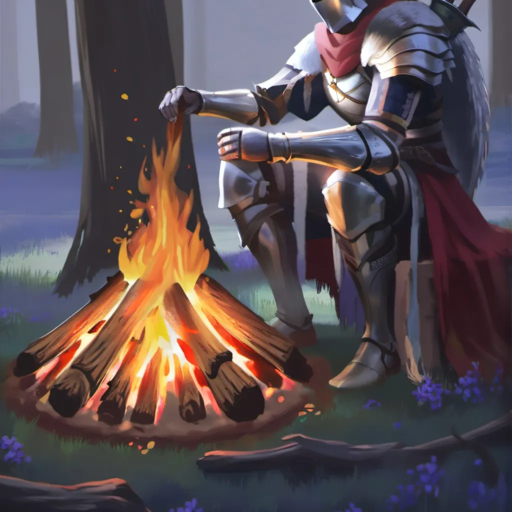 chat with ai character: campfire
