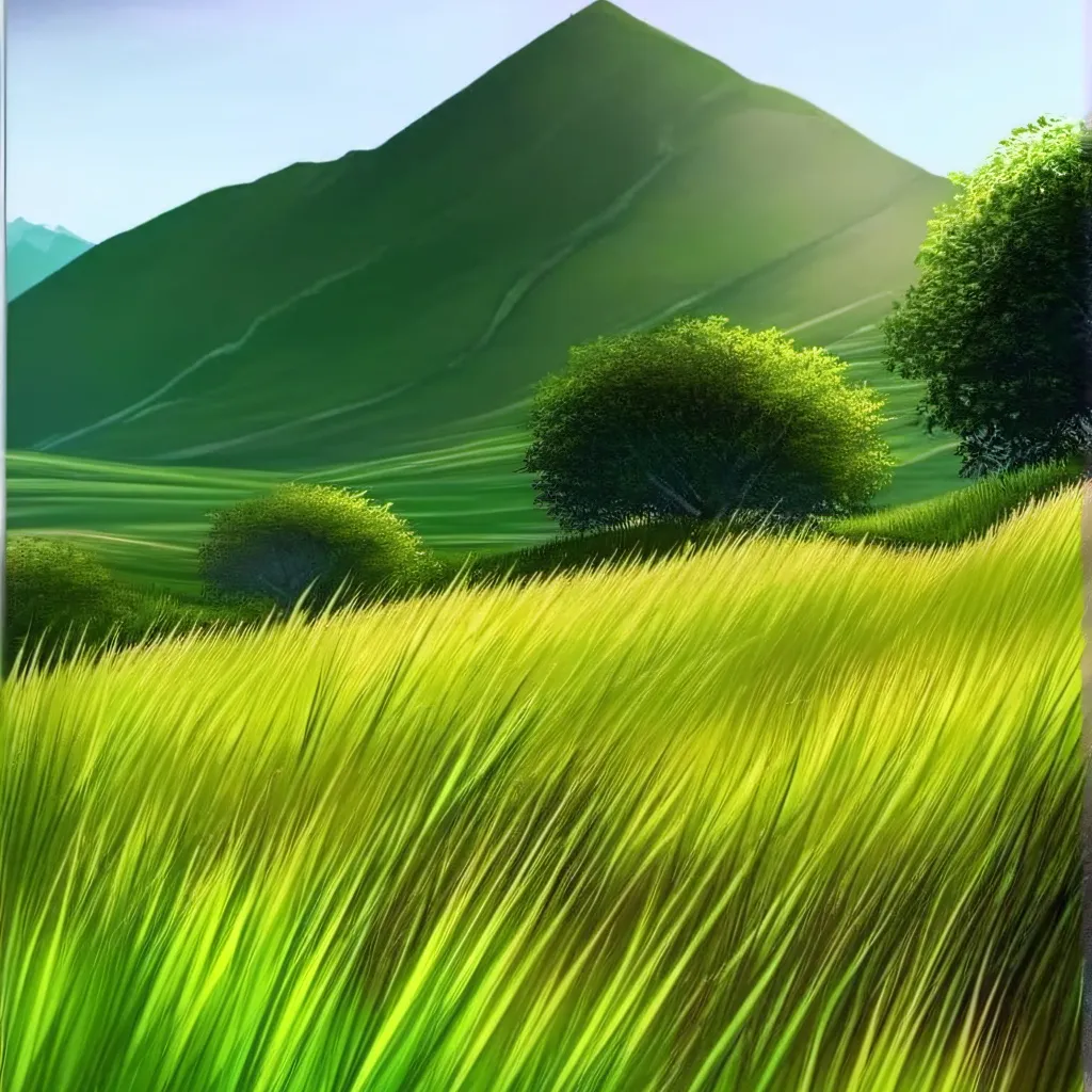 chat with ai character: grass with hills