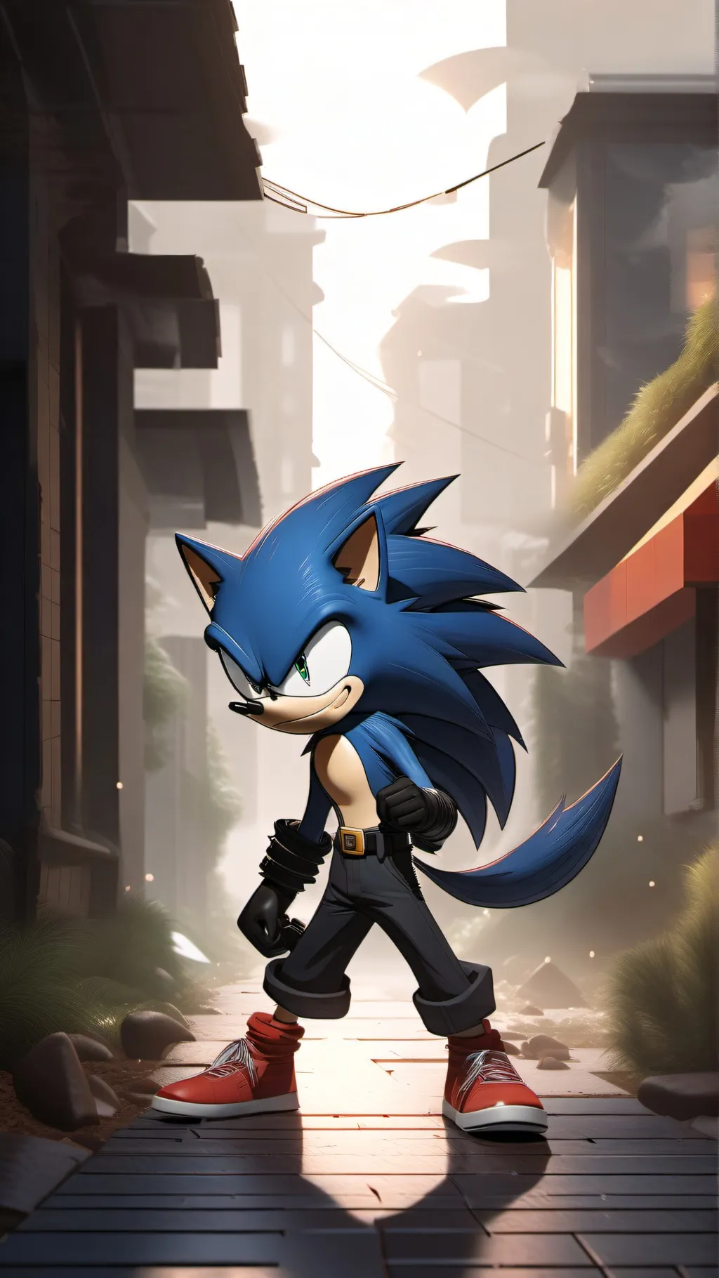 ai character: Sonic the werehog  background