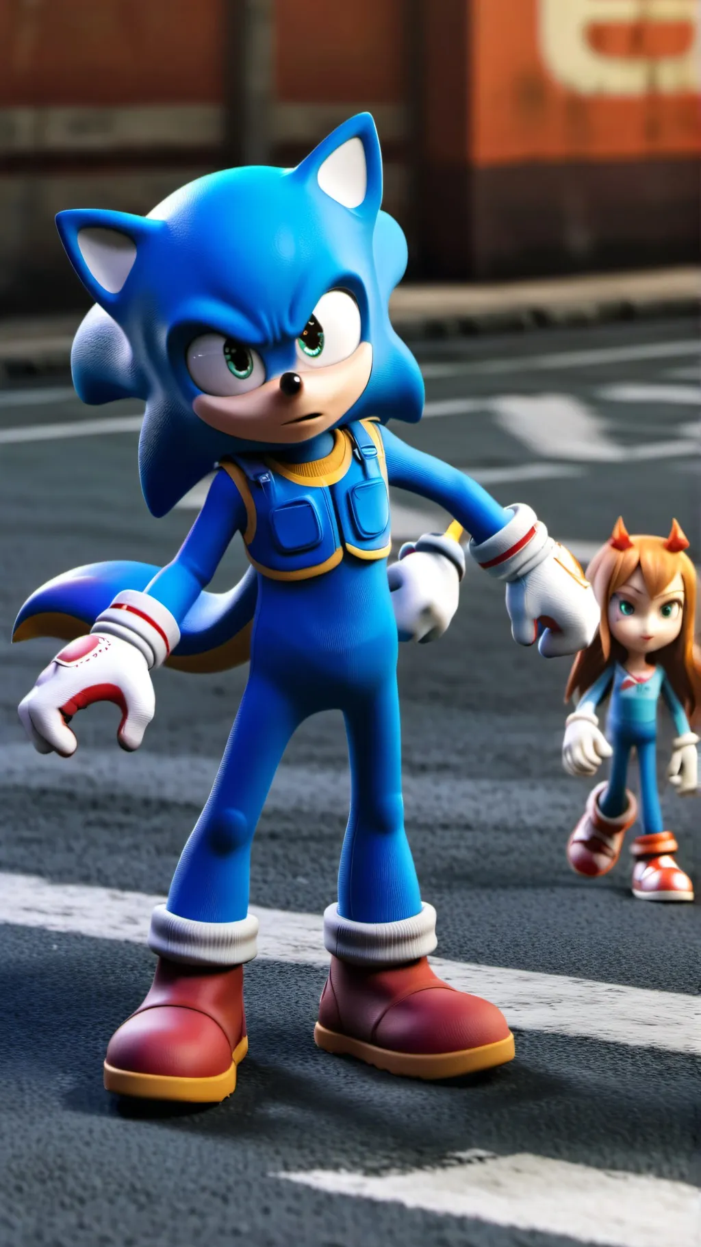 ai character: Sonic  background