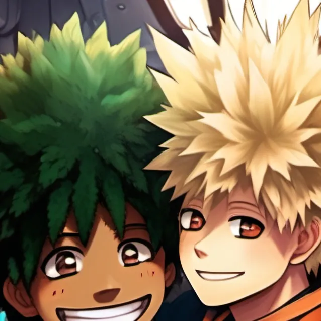 chat with ai character: deku and bakugo