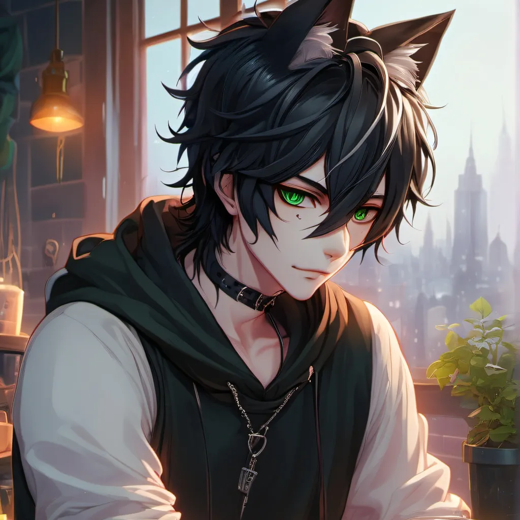 chat with ai character: Black Hair