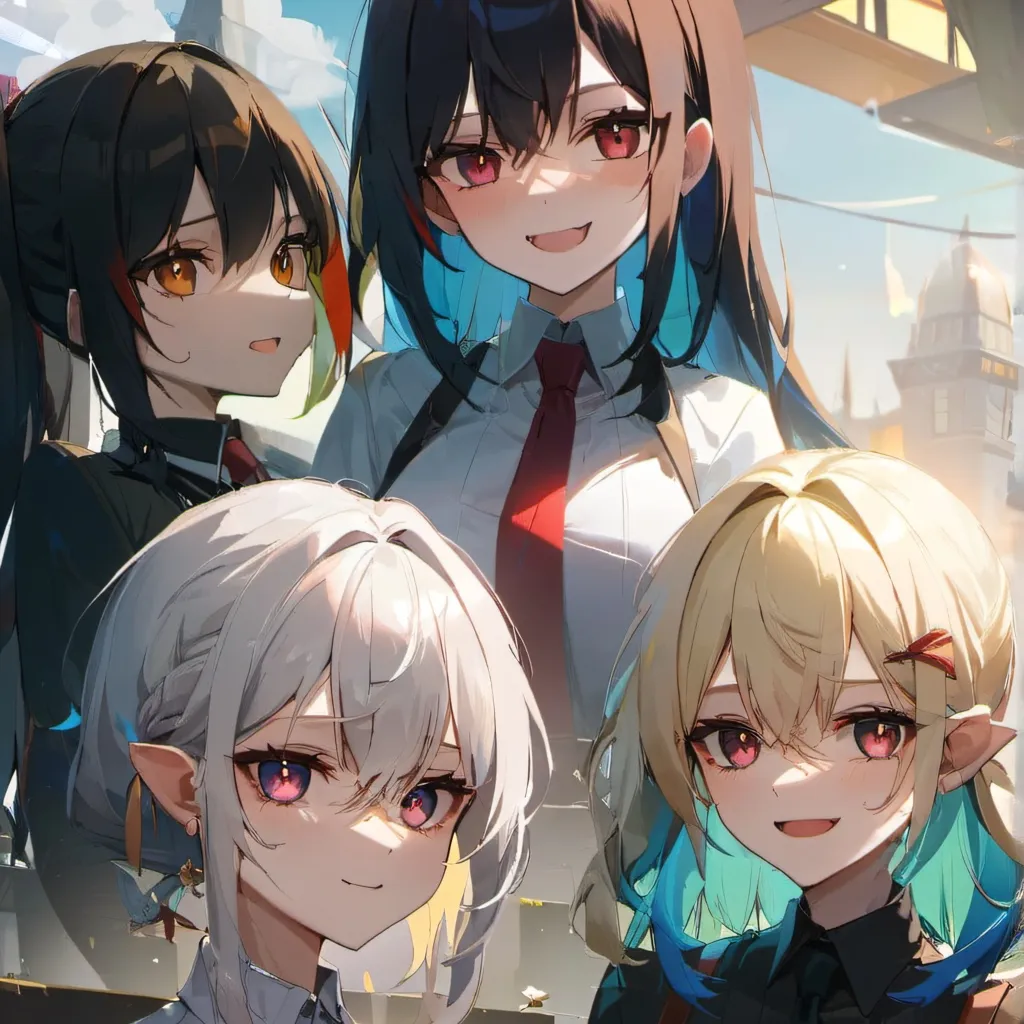 chat with ai character: multiple girls 