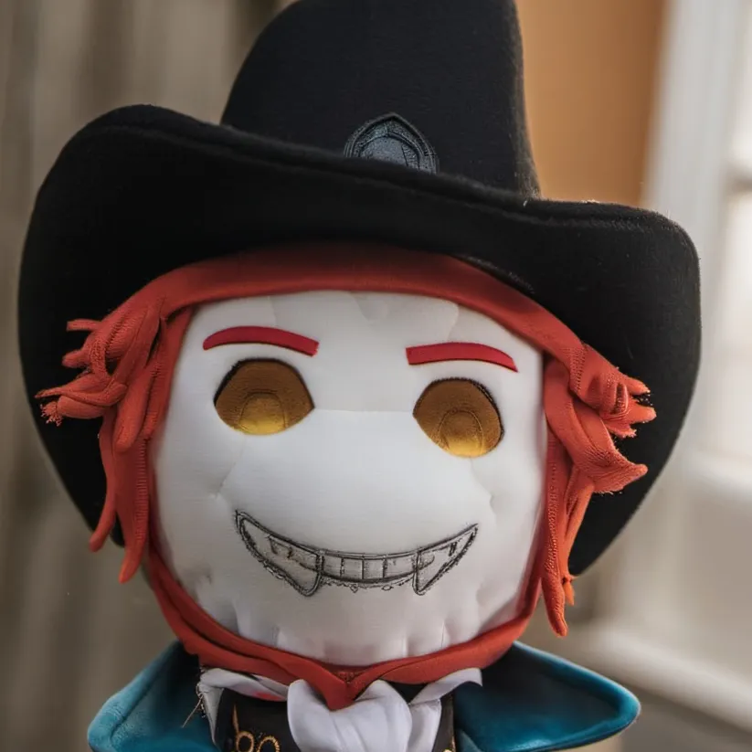 chat with ai character: Alastor plushie