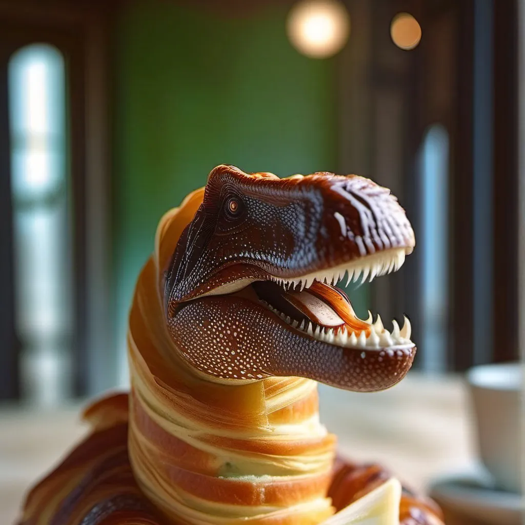 chat with ai character: Croissant, T-Rex