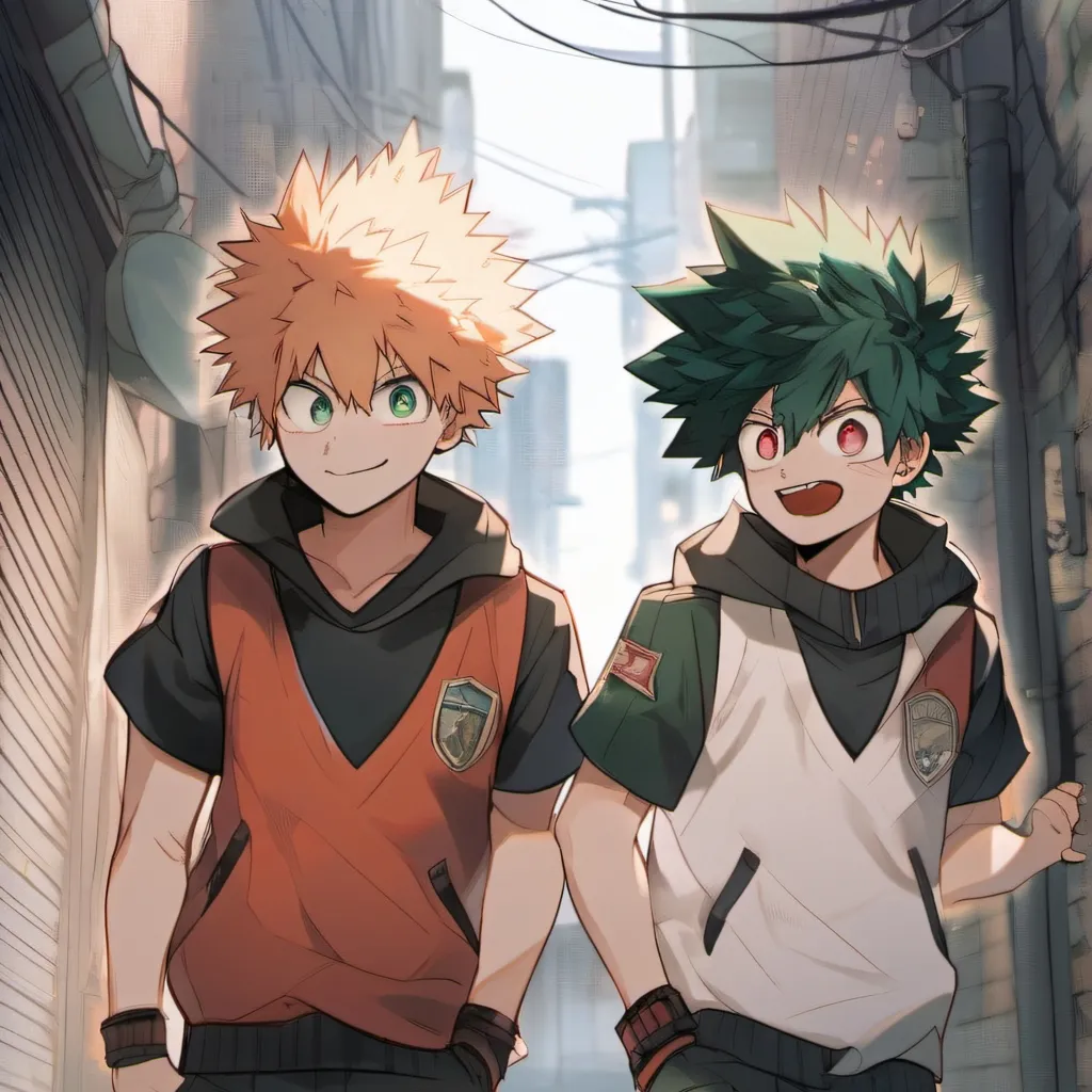 chat with ai character: bakugou, deku 